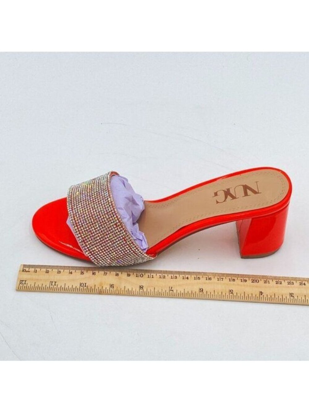 Women's Low Chunky Block Heels Sandals Open Toe Slip On Sandals Comfortable